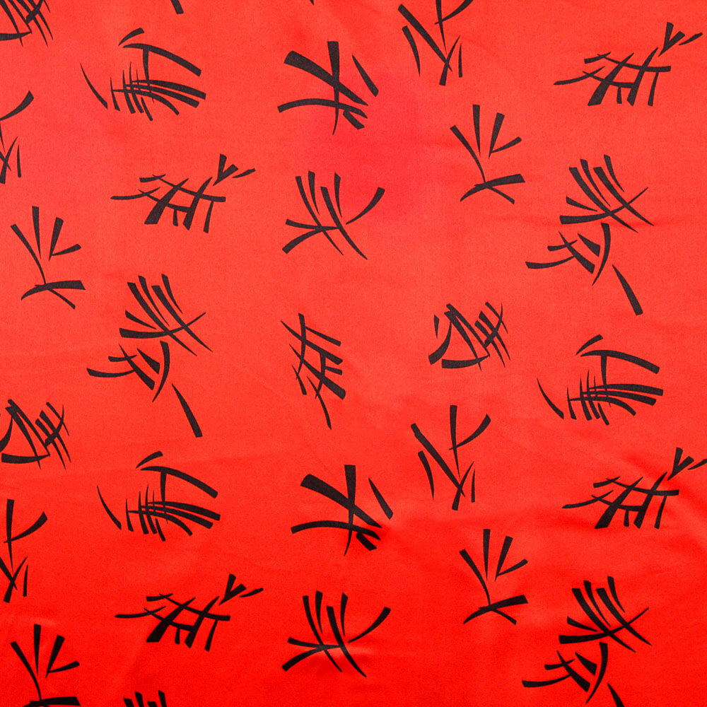 Satin Carnaval Rouge Chinois - Ribes y Casals