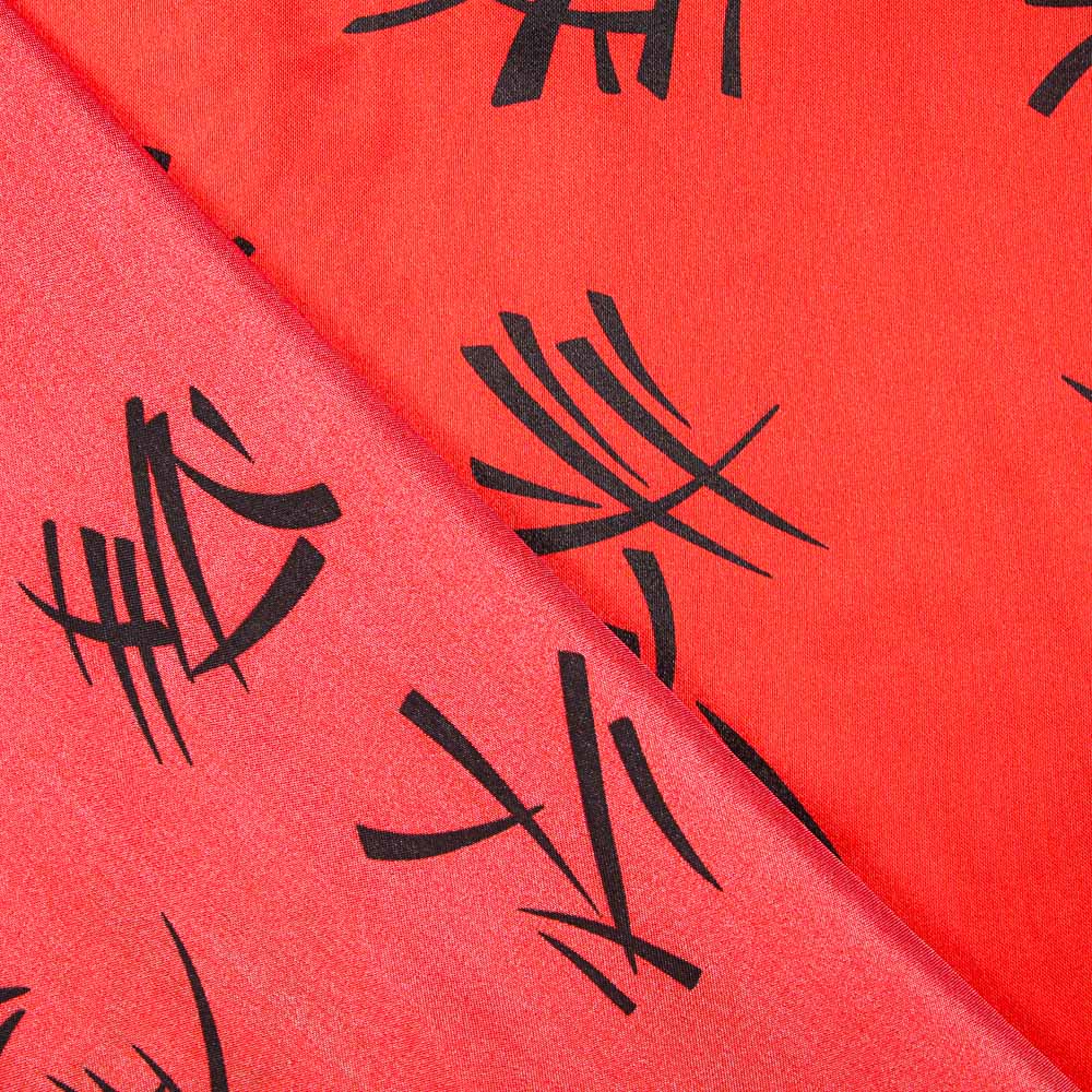 Satin Carnaval Rouge Chinois - Ribes y Casals