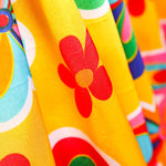 Hippie Flower Satin Carnaval Jaune - Ribes y Casals