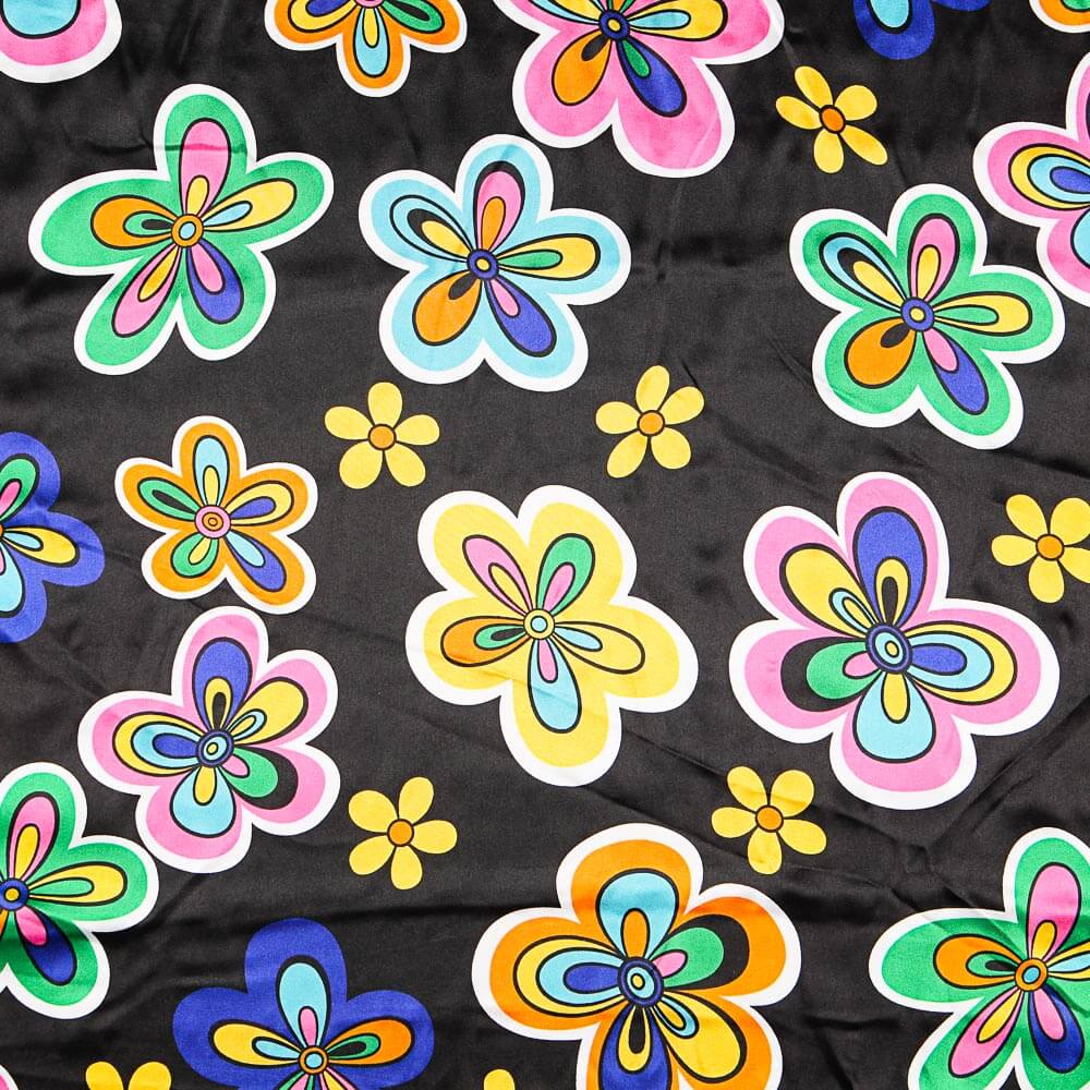 Hippie Flower Satin Carnaval Noir - Ribes y Casals