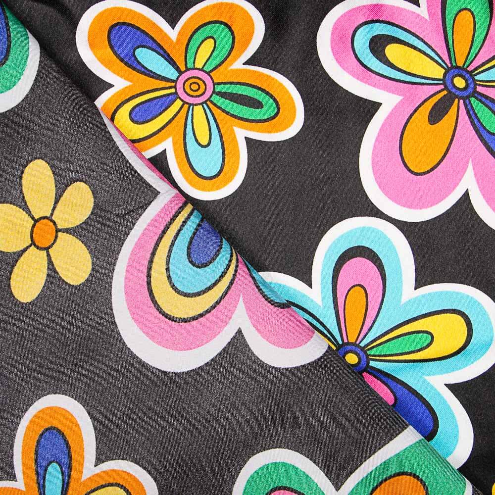 Hippie Flower Satin Carnaval Noir - Ribes y Casals