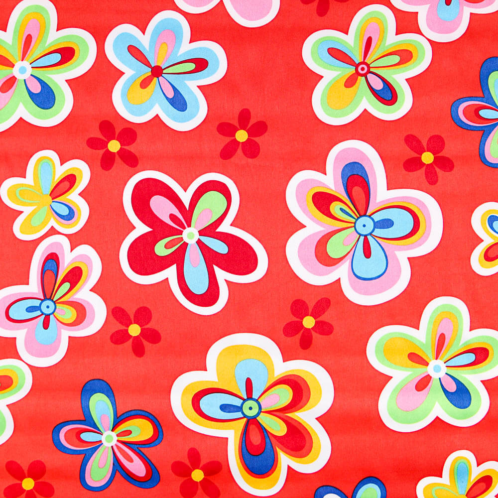 Satin Carnaval Hippie Flower Rouge - Ribes y Casals