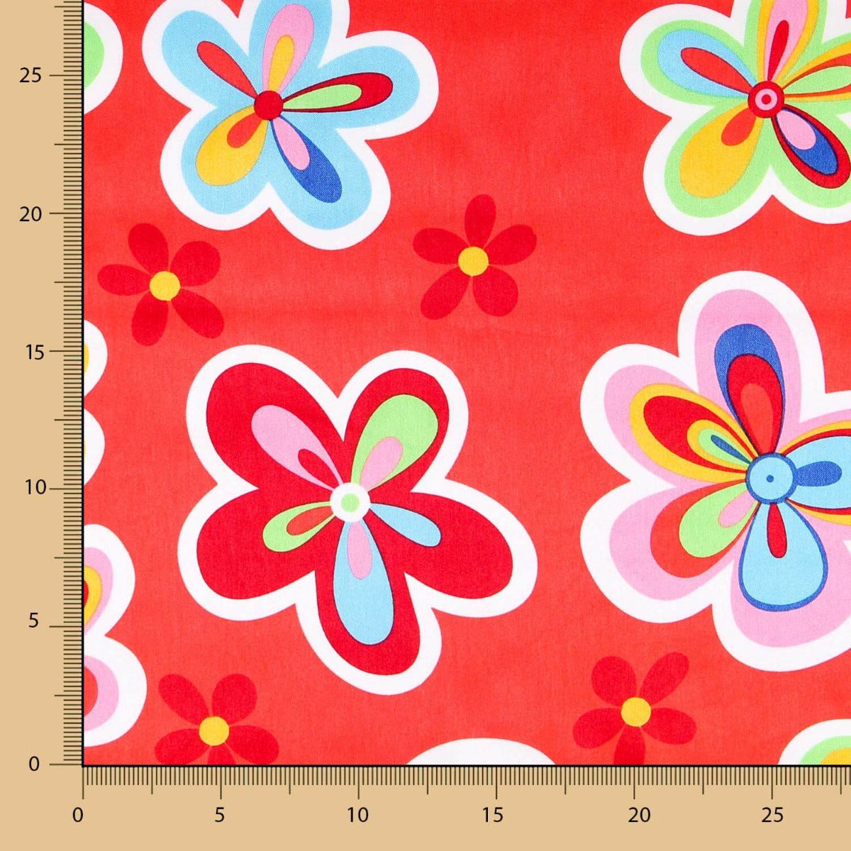 Satin Carnaval Hippie Flower Rouge - Ribes y Casals