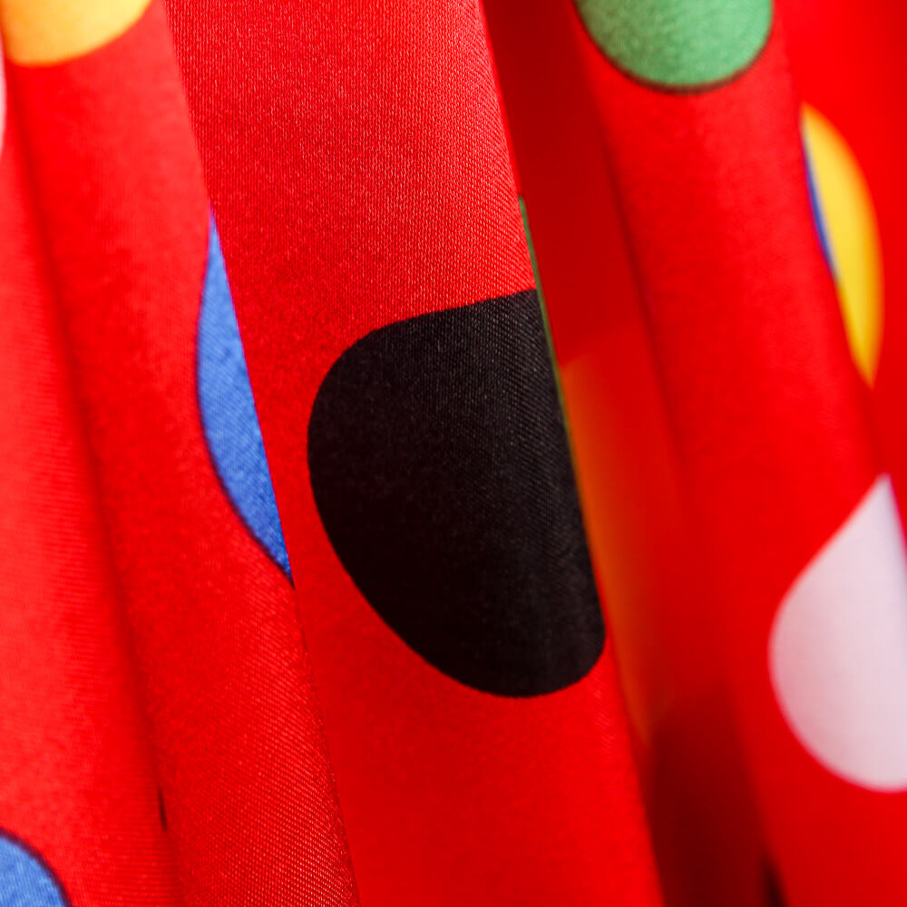 Satin Carnaval A Pois Rouge - Ribes y Casals