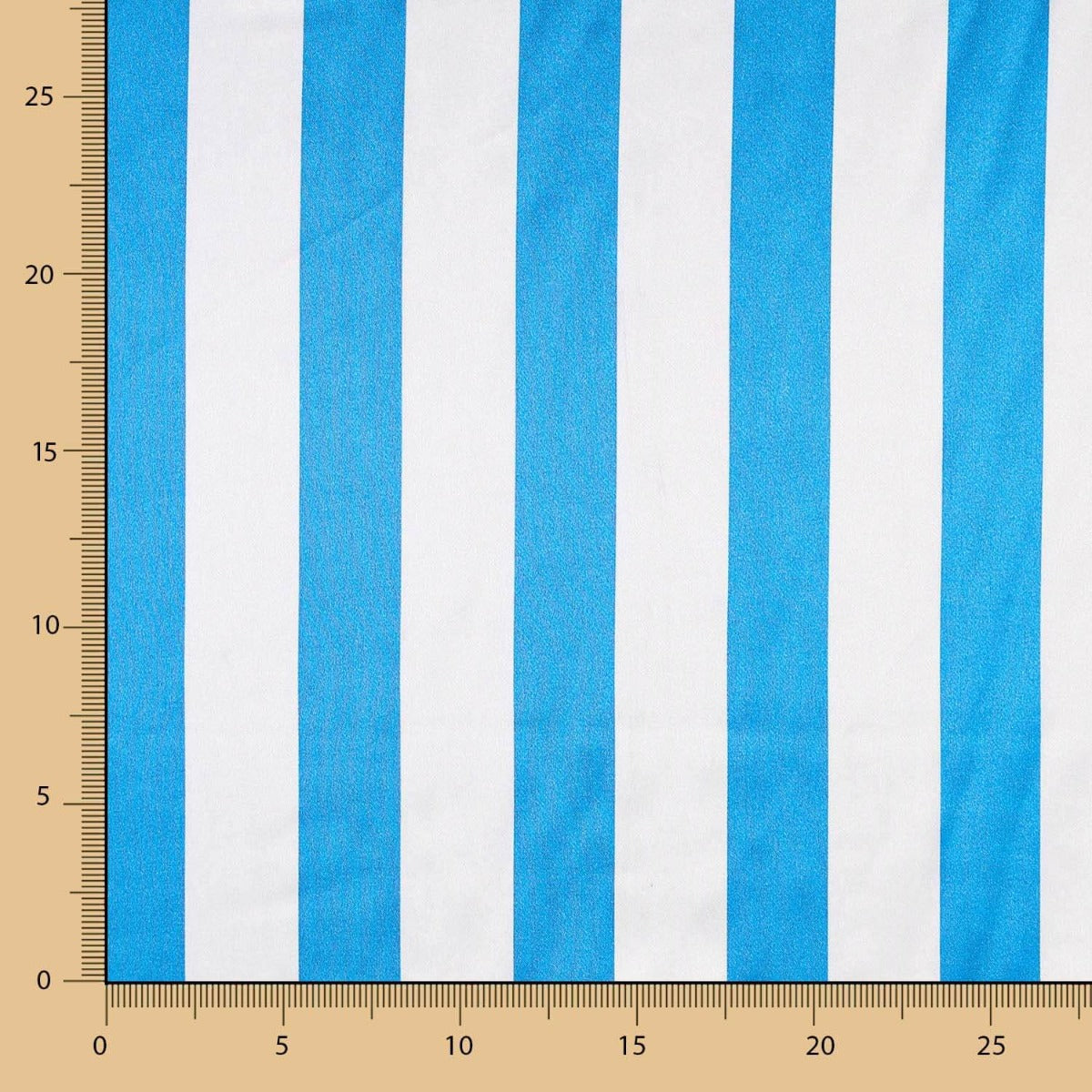 Satin Carnaval Rayures Bleu - Ribes y Casals