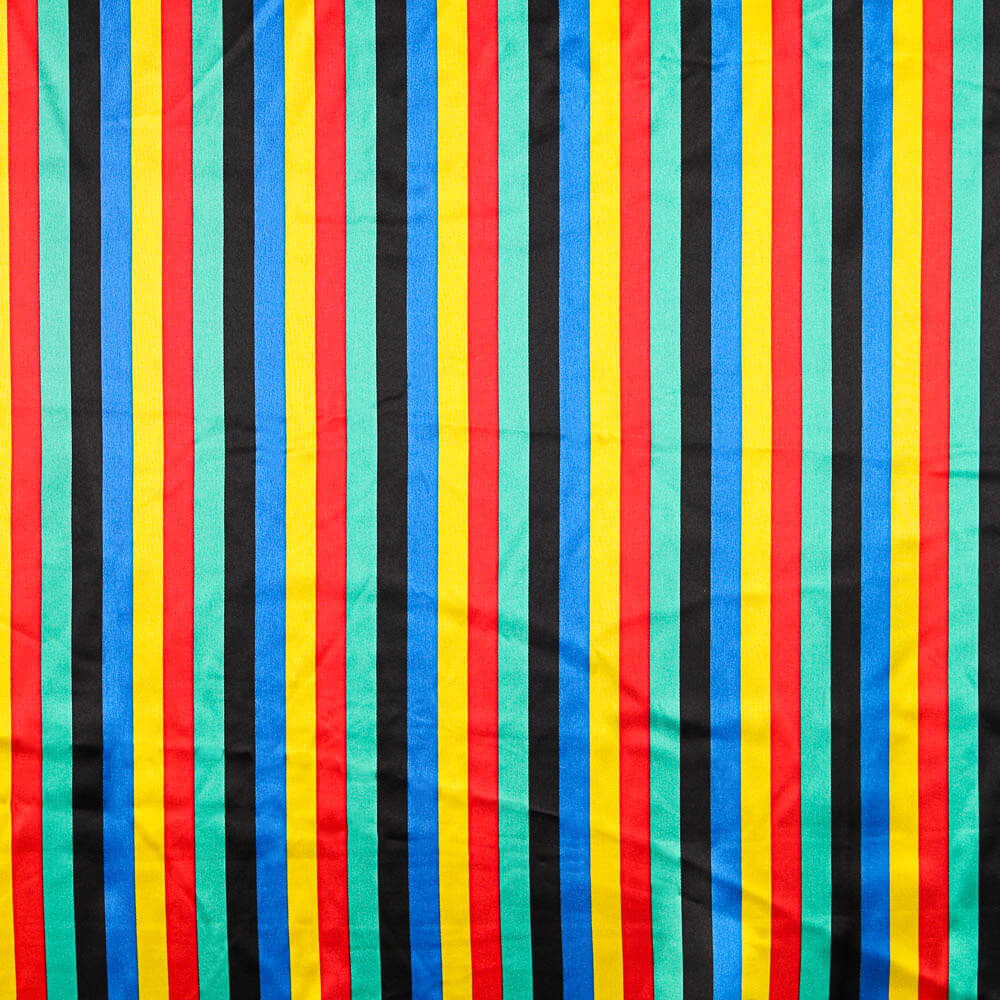 Satin Carnaval Rayures Multicolore - Ribes y Casals