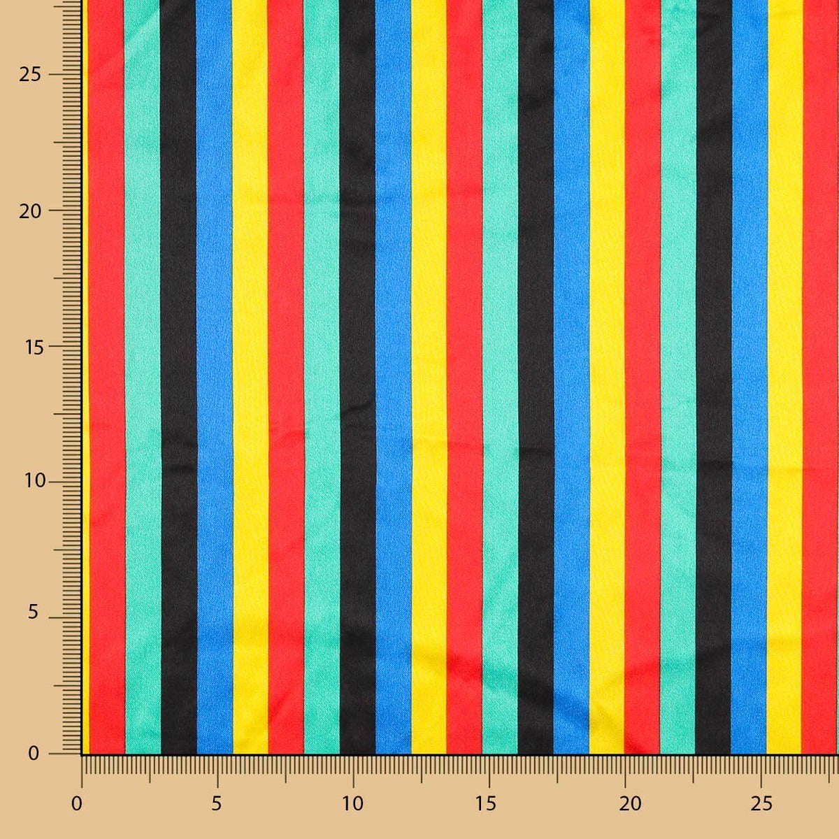 Satin Carnaval Rayures Multicolore - Ribes y Casals