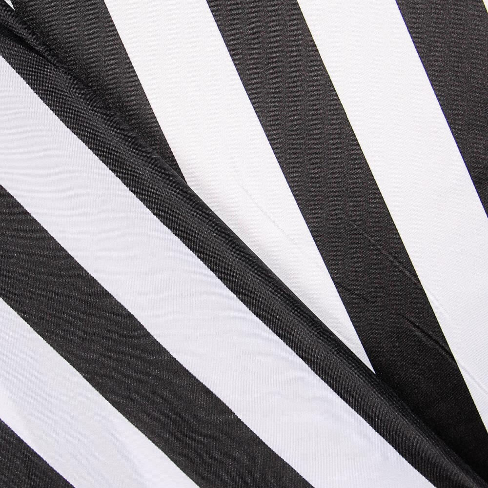 Satin Carnaval Rayures Noir - Ribes y Casals