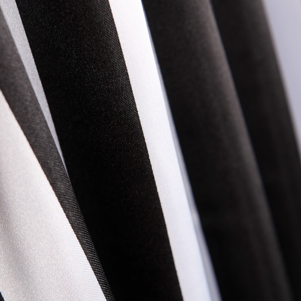 Satin Carnaval Rayures Noir - Ribes y Casals