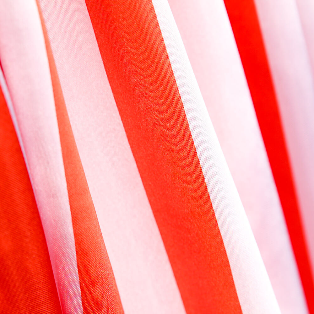 Satin Carnaval Rayures Rouge - Ribes y Casals