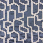 Satin polyester brodé bleu marine - Ribes y Casals