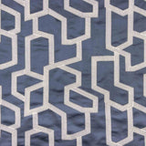 Satin polyester brodé bleu marine - Ribes y Casals