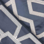 Satin polyester brodé bleu marine - Ribes y Casals