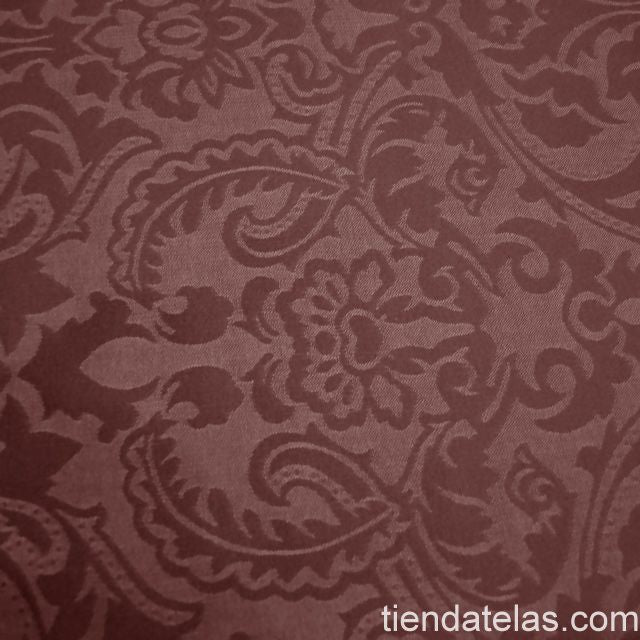 Tissu Enduit Jacquard Marron 2 - Ribes y Casals