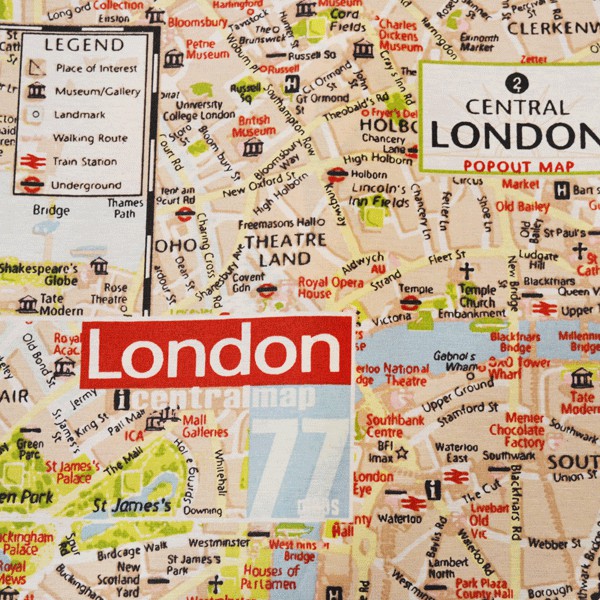 Tissu Enduit Carte Londres - Ribes y Casals