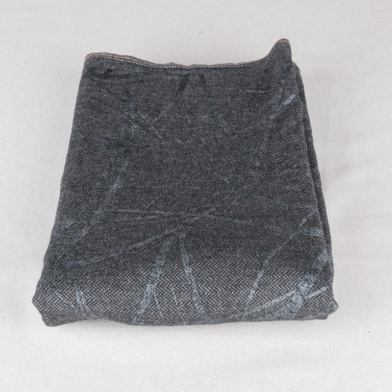 Feuille à chevrons en laine Retal Gris 150x150cm - Ribes y Casals