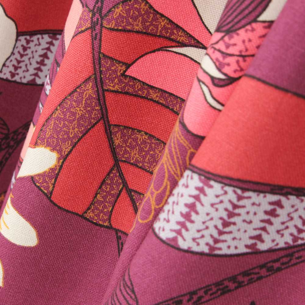 Toile Panama Hibscus Violet - Ribes y Casals