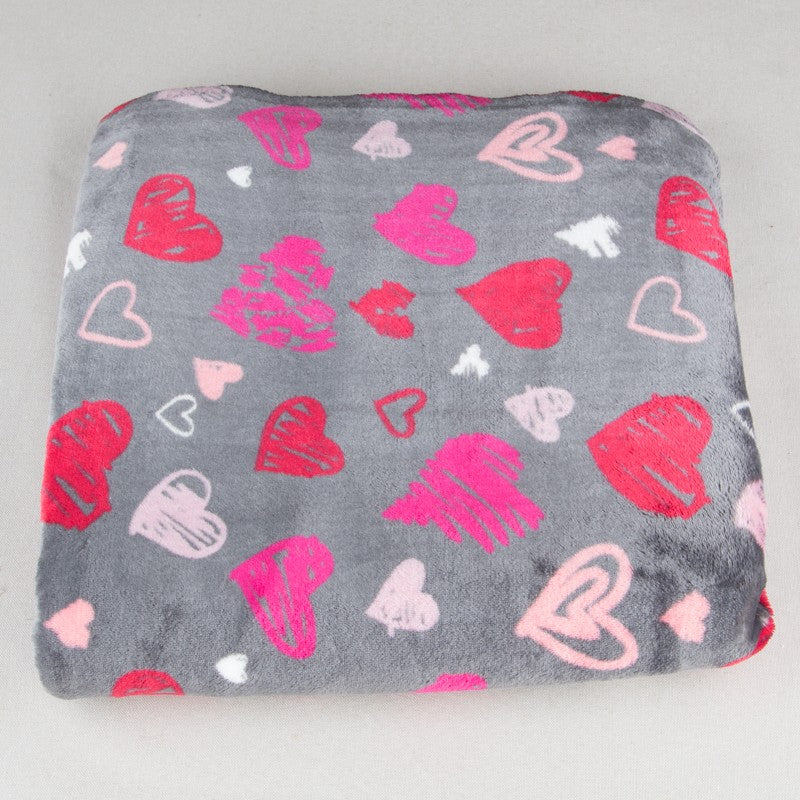 Coupon Minky Coeurs Fuchsia - Ribes y Casals