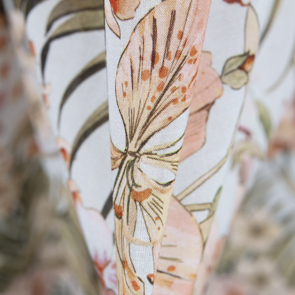 Viscose Mode Tropicale Bleu Clair - Ribes y Casals