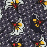 Viscose Fleurs Vintage Bleu Marine - Ribes y Casals