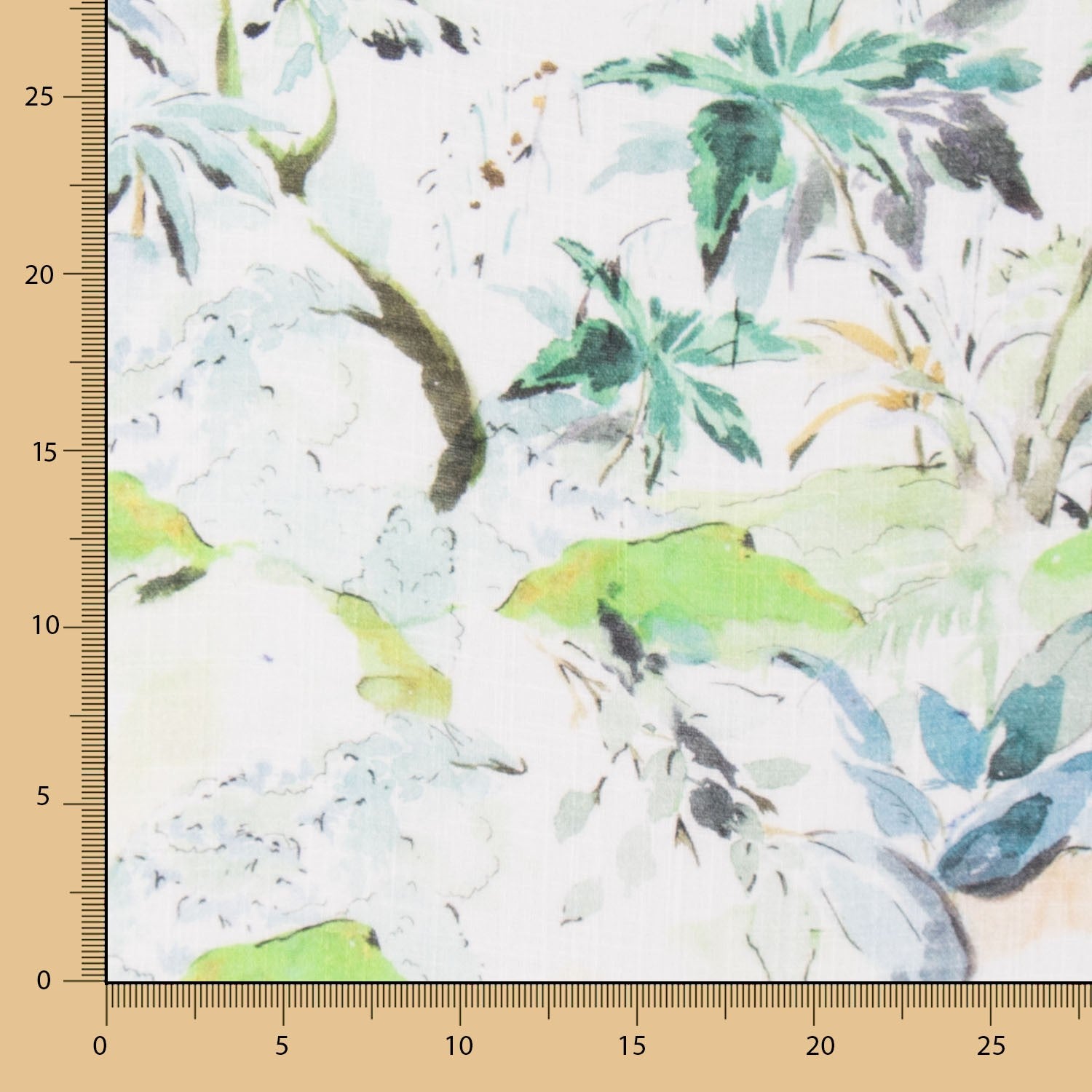 Coton Rustique Pistache Florale - Ribes y Casals