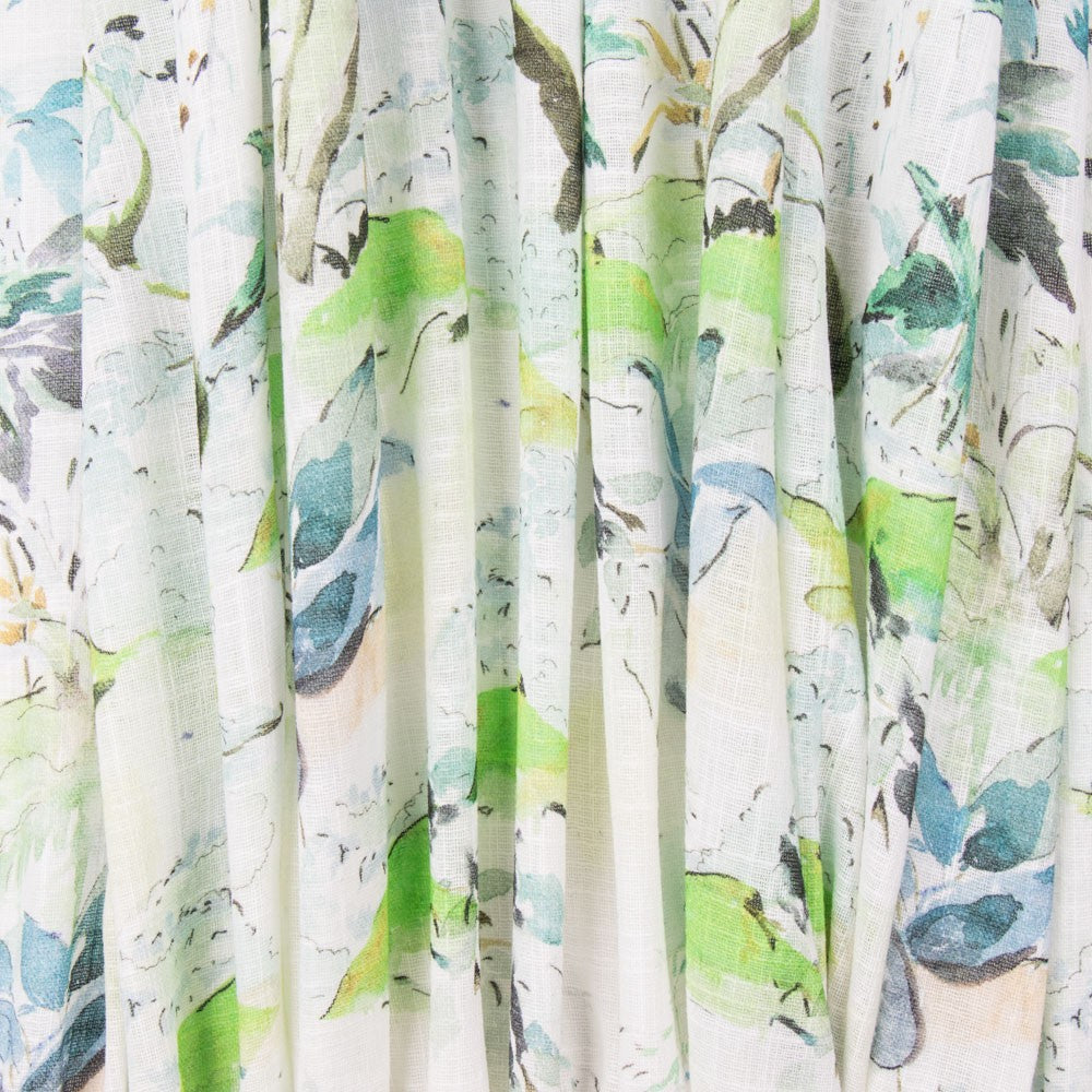 Coton Rustique Pistache Florale - Ribes y Casals