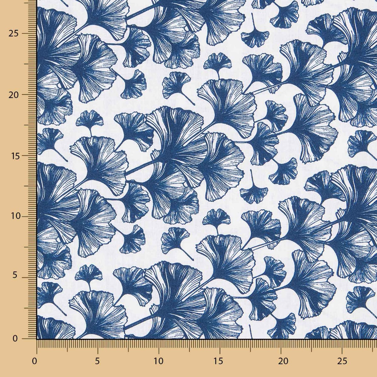 Drap Imprimé Ginkgo Bleu - Ribes y Casals