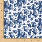 Drap Imprimé Ginkgo Bleu - Ribes y Casals