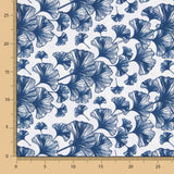 Drap Imprimé Ginkgo Bleu - Ribes y Casals