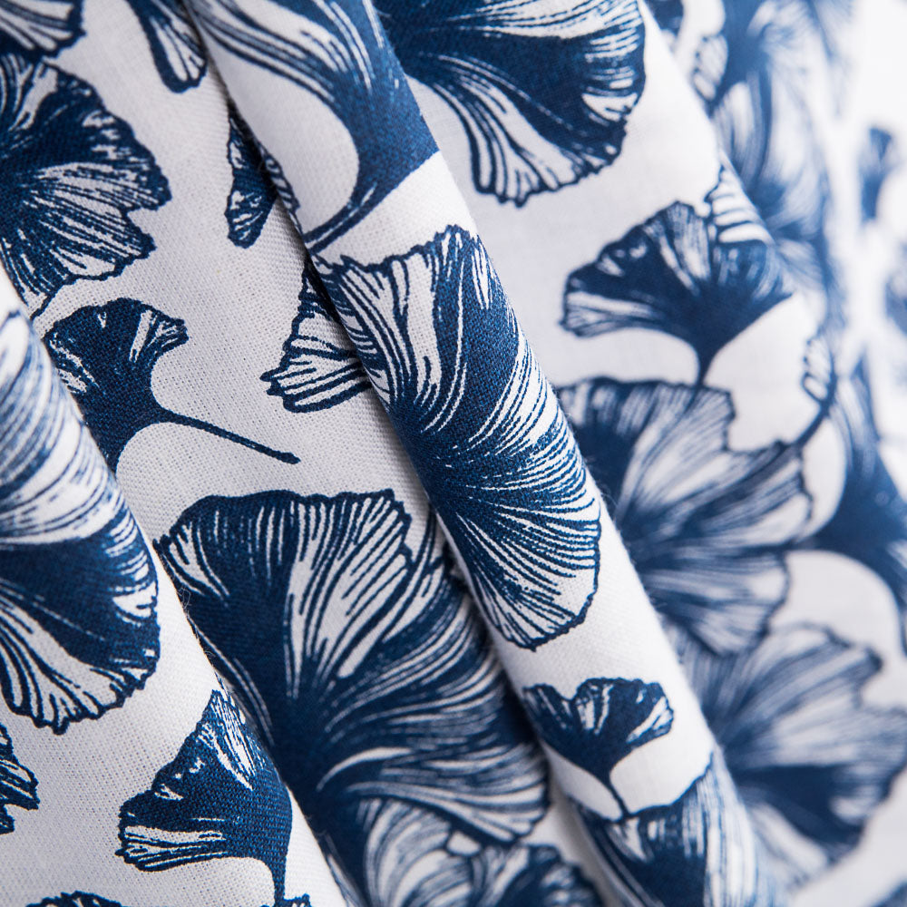 Drap Imprimé Ginkgo Bleu - Ribes y Casals
