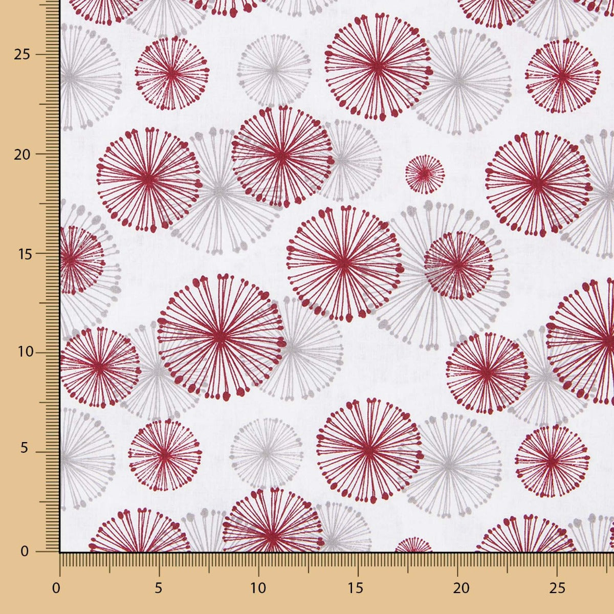 Drap Imprimé Cercles Rouge Beige - Ribes y Casals