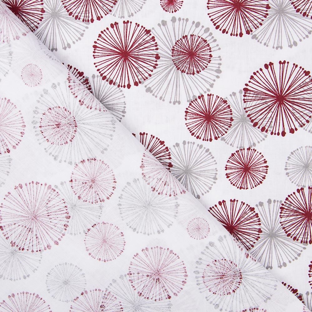Drap Imprimé Cercles Rouge Beige - Ribes y Casals