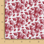 Drap Imprimé Ginkgo Grenat - Ribes y Casals