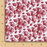 Drap Imprimé Ginkgo Grenat - Ribes y Casals