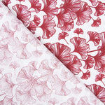 Drap Imprimé Ginkgo Grenat - Ribes y Casals
