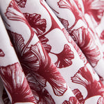 Drap Imprimé Ginkgo Grenat - Ribes y Casals