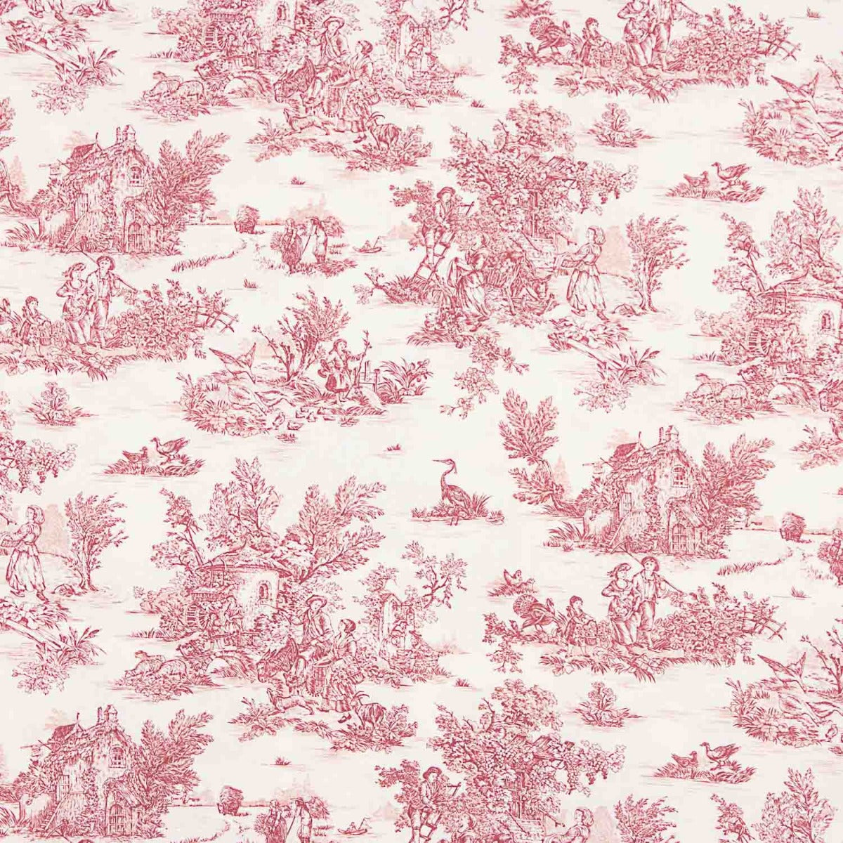 Drap Toile de Jouy Grenat - Ribes y Casals