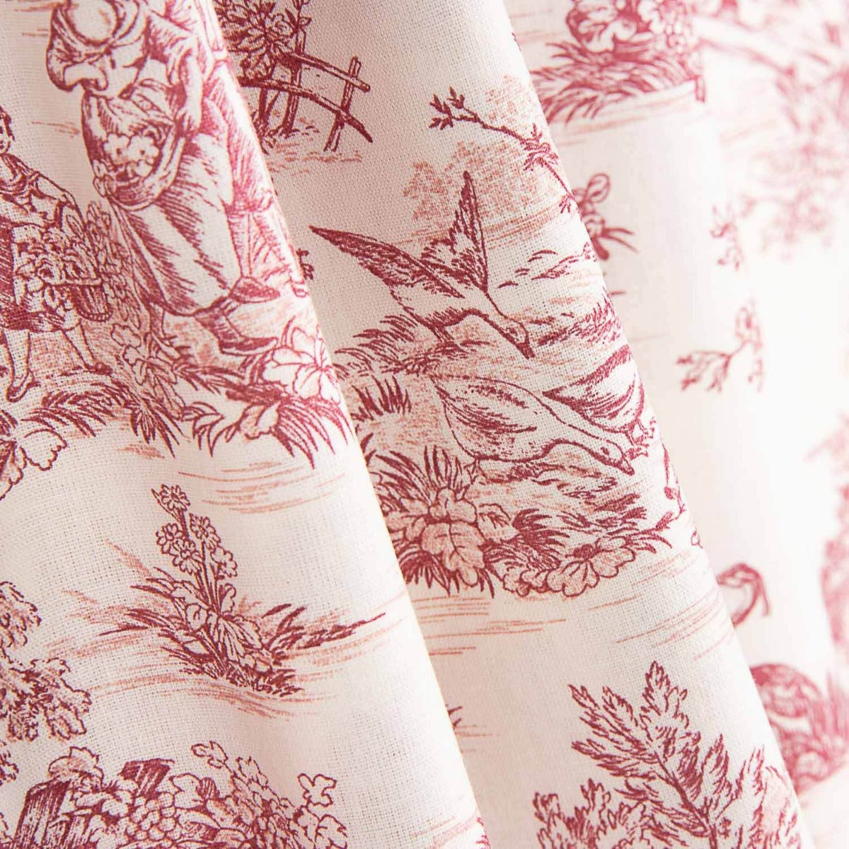 Drap Toile de Jouy Grenat - Ribes y Casals