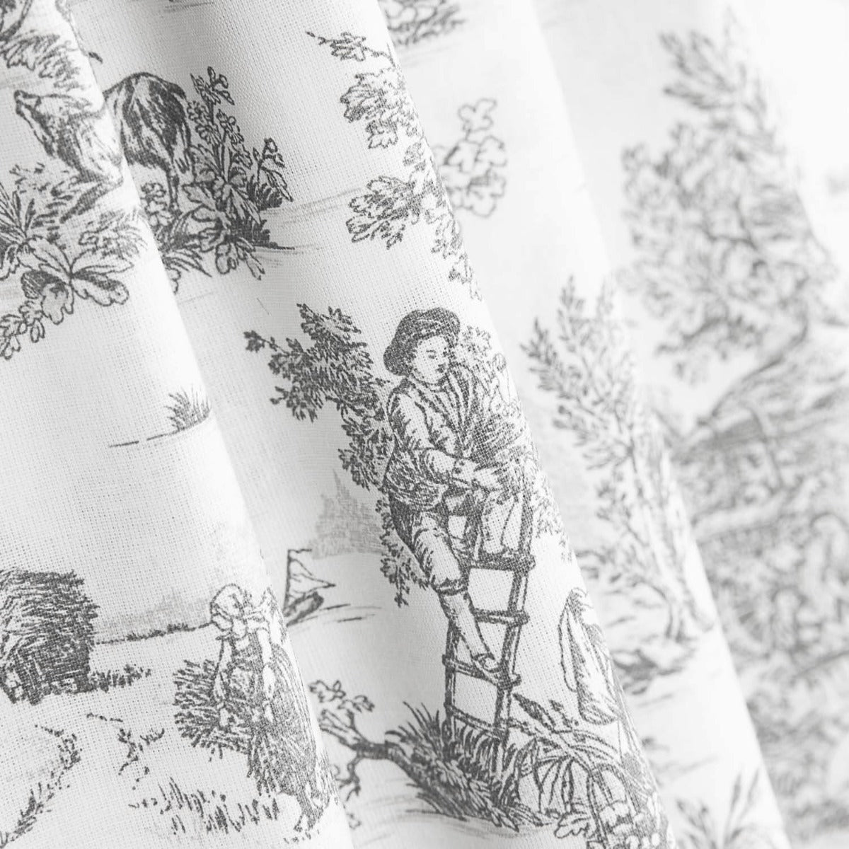 Drap Toile de Jouy Gris - Ribes y Casals