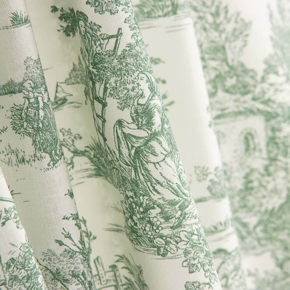 Drap Toile de Jouy Vert - Ribes y Casals