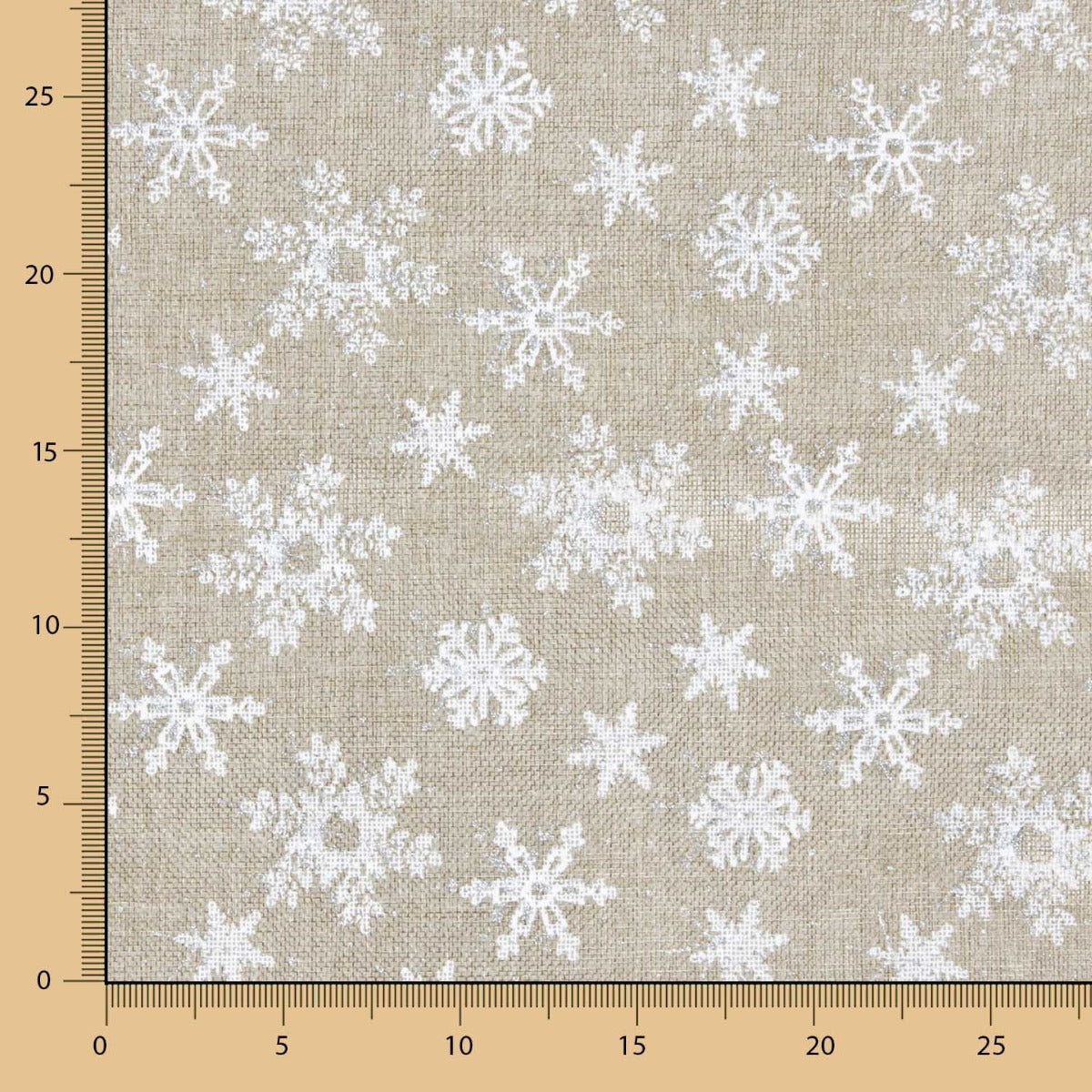 Imprimé Étoiles Blanches de Noël en Jute - Ribes y Casals