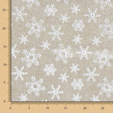 Imprimé Étoiles Blanches de Noël en Jute - Ribes y Casals