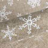 Imprimé Étoiles Blanches de Noël en Jute - Ribes y Casals