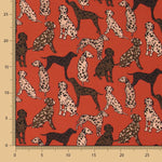 Sergé Cotton Chiens Écru - Ribes y Casals