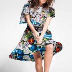 Sergé Biélastique Botanique Blue - Ribes y Casals