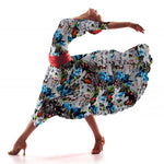 Sergé Biélastique Botanique Blue - Ribes y Casals