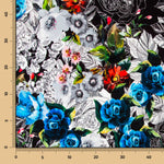 Sergé Biélastique Botanique Blue - Ribes y Casals