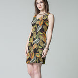 Sergé Biélastique Botanique Orange - Ribes y Casals