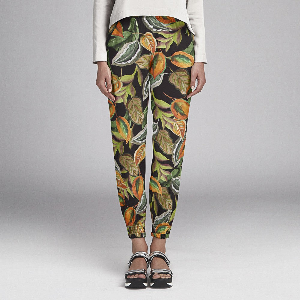 Sergé Biélastique Botanique Orange - Ribes y Casals