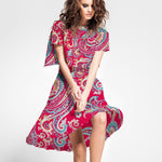 Sergé Biélastique Cachemire Rouge - Ribes y Casals